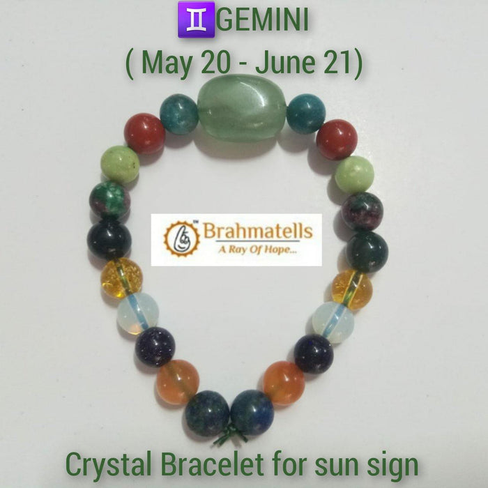 Gemini Zodiac Crystal Bracelet - Intelligence & Adaptability | Brahmatells - BrahmatellsStore