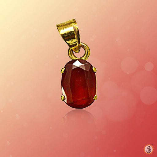 Golden Hessonite Gomed Oval Pendant - Saturn's Elegance | Brahmatells - BrahmatellsStore