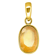 Golden-Yellow Yellow Sapphire Pendant - Jupiter's Blessing | Brahmatells - BrahmatellsStore