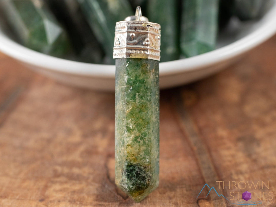 Green AVENTURINE Crystal Pendant - Heart Chakra, Crystal Healing, Anxiety Relief, Gemstone Pendant - BrahmatellsStore