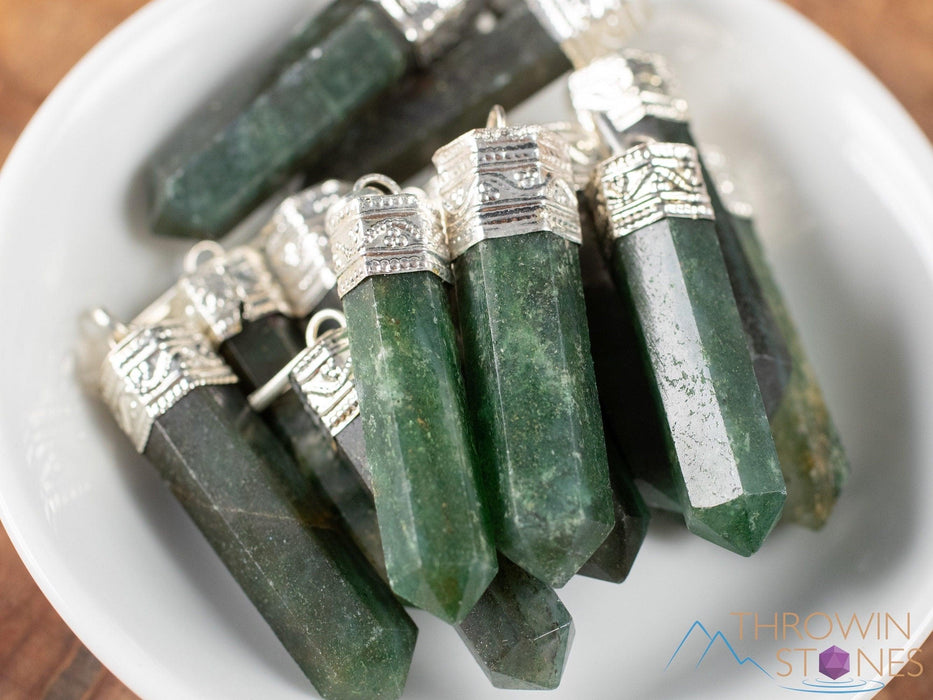 Green AVENTURINE Crystal Pendant - Heart Chakra, Crystal Healing, Anxiety Relief, Gemstone Pendant - BrahmatellsStore