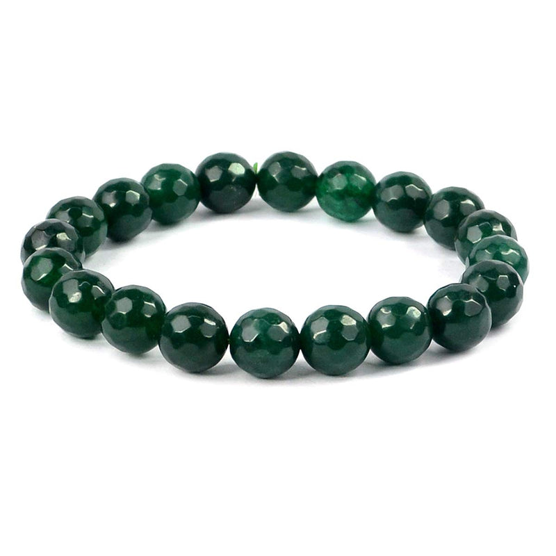 Green Aventurine Diamond Cut Bracelet - 8mm Beads for Reiki Healing - BrahmatellsStore