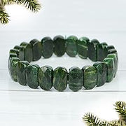 Green Aventurine Diamond Cut Bracelet - 8mm Beads for Reiki Healing - BrahmatellsStore