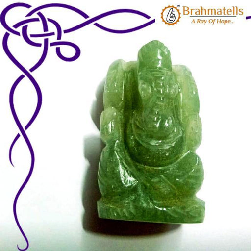 Green Aventurine Ganesha Idol for Prosperity & Obstacle Removal | Brahmatells - BrahmatellsStore