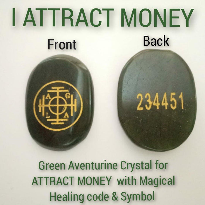 Green Aventurine Tumble With Money Code - BrahmatellsStore