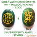 Green Aventurine Tumble With Zibu Symbol - BrahmatellsStore