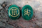 Green Aventurine Tumble With Zibu Symbol - BrahmatellsStore