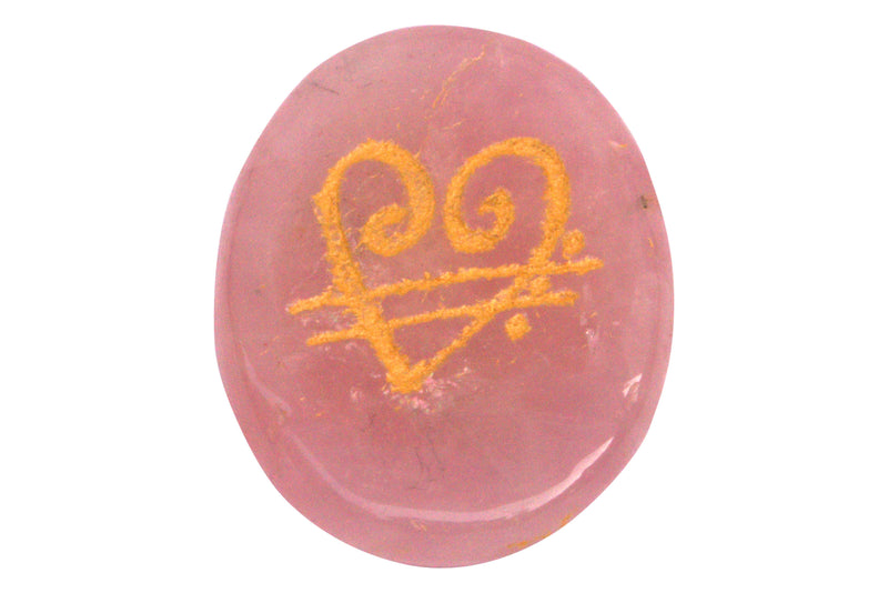 Green Aventurine With the Zibu Symbol & Rose Quartz Tumble - BrahmatellsStore