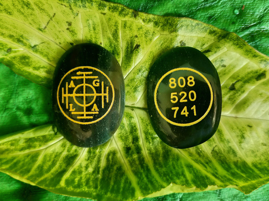 Green Aventurine with Zibu Symbol and Money Code Combo - BrahmatellsStore