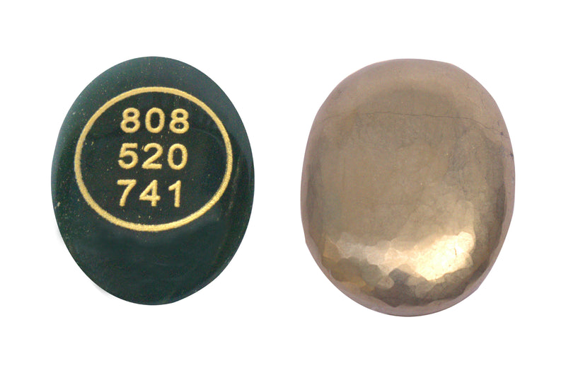 Green Aventurine with Zibu Symbol & Pyrite - BrahmatellsStore