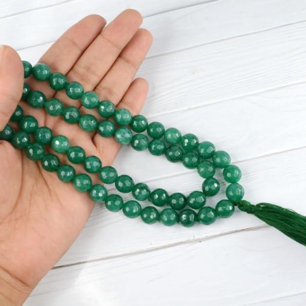 Green Hakik Stone Original Mala - 108+1 Beads for Astrology - BrahmatellsStore