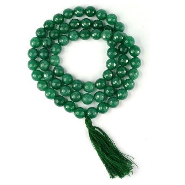 Green Hakik Stone Original Mala - 108+1 Beads for Astrology - BrahmatellsStore