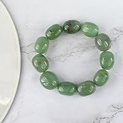 Green Jade Diamond Cut Bracelet - 8mm Beads for Reiki Healing - BrahmatellsStore