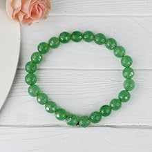 Green Jade Diamond Cut Bracelet - 8mm Beads for Reiki Healing - BrahmatellsStore