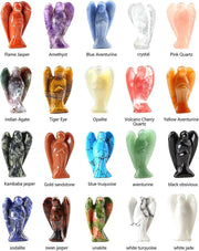 Hand Carved Gemstone Crystal Angel Figurines | Brahmatells - BrahmatellsStore