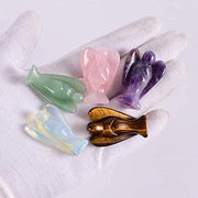 Hand Carved Gemstone Crystal Angel Figurines | Brahmatells - BrahmatellsStore
