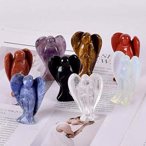 Hand Carved Gemstone Crystal Angel Figurines | Brahmatells - BrahmatellsStore