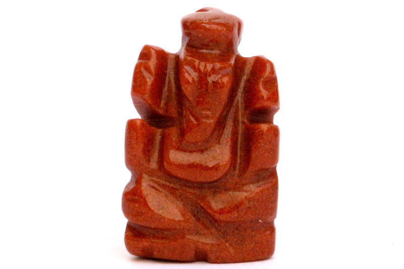Handcarved Red Jasper Ganesha Idol for Prosperity & Protection | Brahmatells - BrahmatellsStore