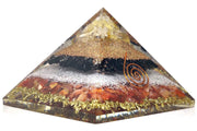 Handmade Citrine, Black Tourmaline & Red Carnelian Pyramid - BrahmatellsStore