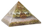 Handmade Citrine, Black Tourmaline & Red Carnelian Pyramid - BrahmatellsStore