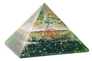 Handmade Citrine, Black Tourmaline & Red Carnelian Pyramid - BrahmatellsStore
