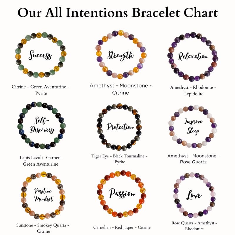 Healing Crystal Bracelet - Natural Gemstones for Energy & Balance - BrahmatellsStore