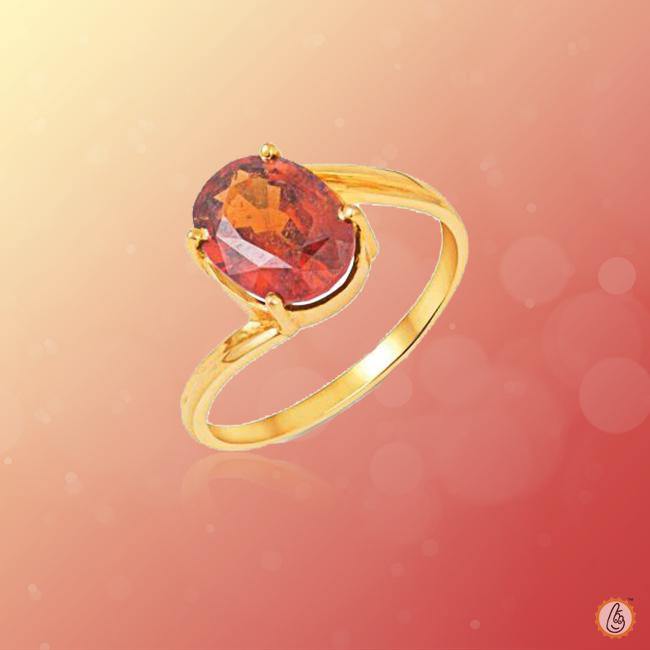 Hessonite Gomed Honey-Brown Ring - Embrace Saturn's Strength | Brahmatells - BrahmatellsStore