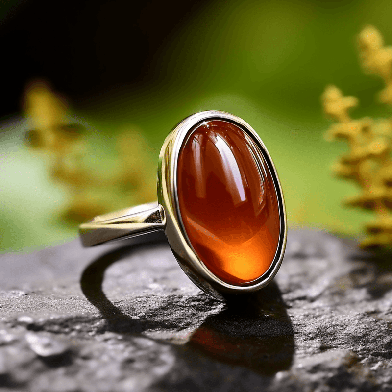 Hessonite Gomed Honey-Brown Ring - Saturn's Harmony | Brahmatells Astro Collection - BrahmatellsStore