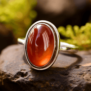 Hessonite Gomed Honey-Brown Ring - Saturn's Harmony | Brahmatells Astro Collection - BrahmatellsStore