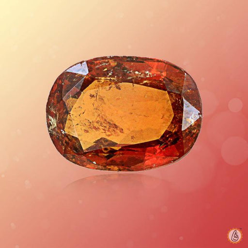 Hessonite Gomed light-brown-cushion BTHG124GSM - BrahmatellsStore