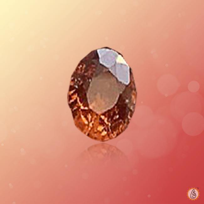 Hessonite Gomed oval-light-brown BTHG120GSM - BrahmatellsStore