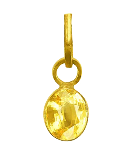 Honey Yellow Sapphire Pendant - Jupiter's Radiance | Brahmatells - BrahmatellsStore