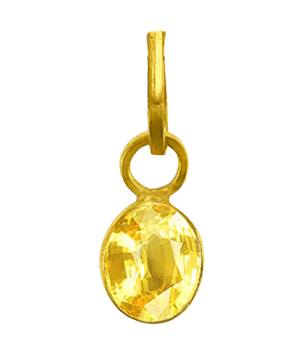 Honey Yellow Sapphire Pendant - Jupiter's Radiance | Brahmatells - BrahmatellsStore