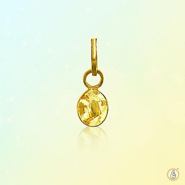 Honey Yellow Sapphire Pendant - Jupiter's Radiance | Brahmatells - BrahmatellsStore