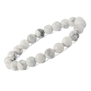 Howlite Diamond Cut Bracelet - 8mm Beads for Reiki Healing - BrahmatellsStore