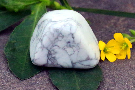 Howlite Tumble by Brahmatells - Calming Stone for Stress Relief - BrahmatellsStore