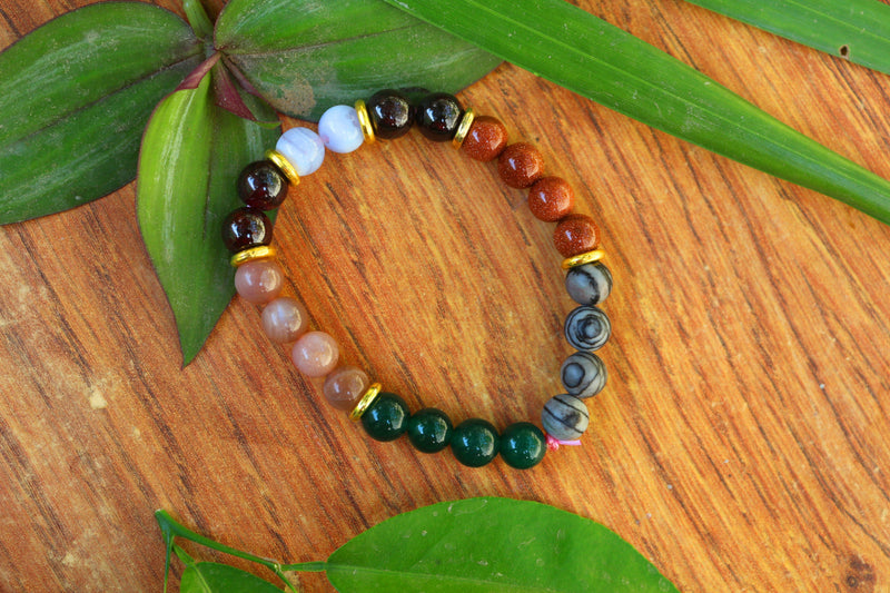 January Garnet Crystal Bracelet - Embrace the Birthmonth Stone - Brahmatells - BrahmatellsStore