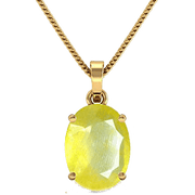 Jupiter's Blessing: Oval Yellow Sapphire Pendant | Brahmatells - BrahmatellsStore