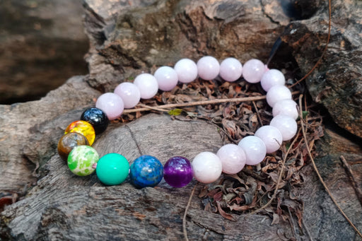 Kyanite Bracelet with 7 Chakra Stones | Brahmatells - BrahmatellsStore