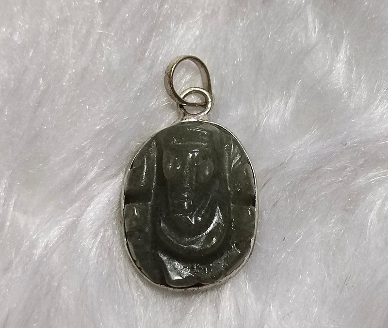 Labradorite Ganesha Pendant - Mystical Protection | Brahmatells - BrahmatellsStore