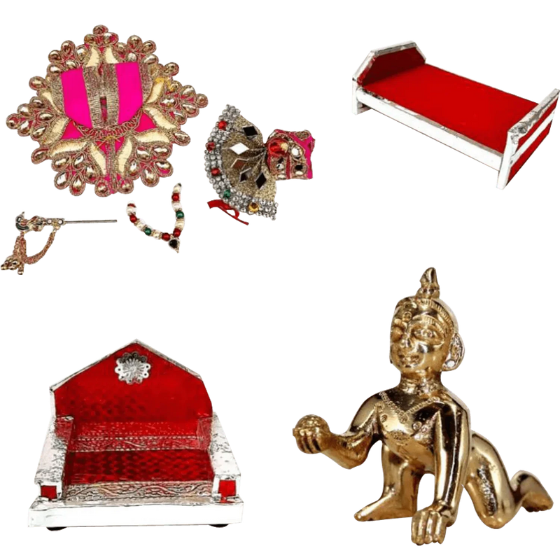 Laddu-Gopal-Brass-Statue-Idol - BrahmatellsStore