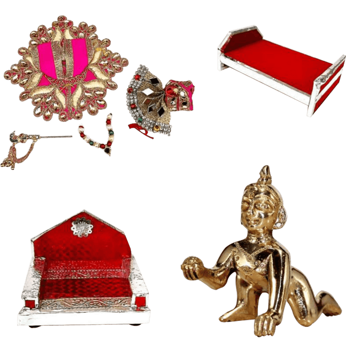 Laddu-Gopal-Brass-Statue-Idol - BrahmatellsStore
