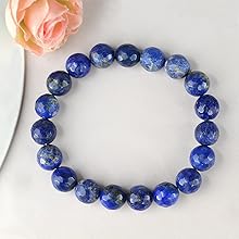 Lapis Lazuli Diamond Cut Bracelet - 8mm Beads for Reiki Healing - BrahmatellsStore