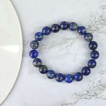 Lapis Lazuli Diamond Cut Bracelet - 8mm Beads for Reiki Healing - BrahmatellsStore