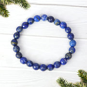 Lapis Lazuli Diamond Cut Bracelet - 8mm Beads for Reiki Healing - BrahmatellsStore