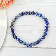 Lapis Lazuli Diamond Cut Bracelet - 8mm Beads for Reiki Healing - BrahmatellsStore