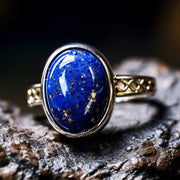 Lapis Lazuli Silver Ring - Unleash Your Creative Spirit | Brahmatells Exclusive - BrahmatellsStore