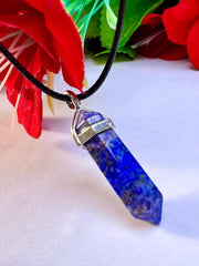 Lapis Lazuli Stone Healing Double Terminated Point Pendant - BrahmatellsStore