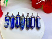 Lapis Lazuli Stone Healing Double Terminated Point Pendant - BrahmatellsStore