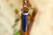 Lapiz Lazuli Double Side Pendant Dark Blue - BrahmatellsStore